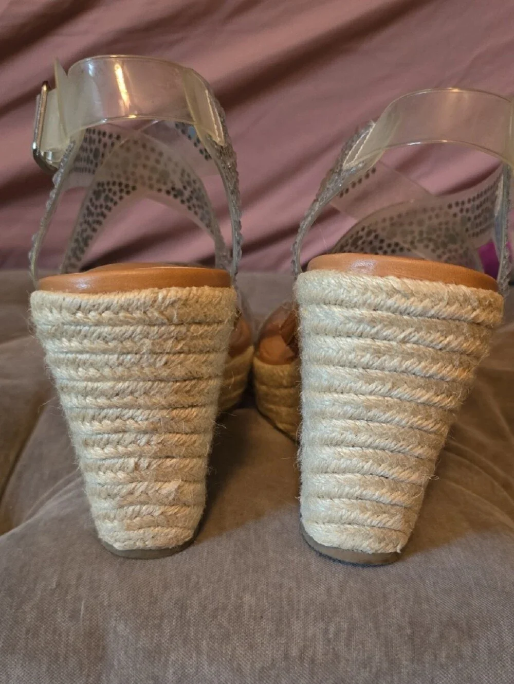 Torrid Clear Rhinestone Espadrille Wedge Sandals - Women